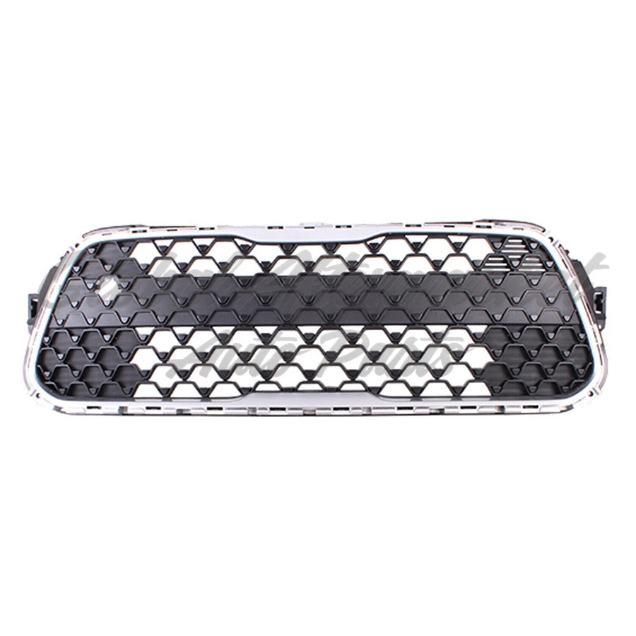 GRILLE LOWER FR MATTE BLACK W/SILVER OUTER MOLDING W/O FOG LAMPS
