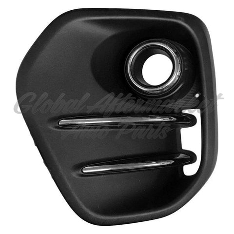 FOG LAMP BEZEL FR LH PTD BLACK W/CHROME MOULDING W/O LED FOGS FWD