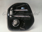 FOG LAMP BEZEL FR LH PTD BLACK W/CHROME MOULDING W/O LED FOGS FWD — photo 3