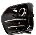 FOG LAMP BEZEL FR LH PTD BLACK W/CHROME MOULDING W/O LED FOGS FWD — photo 4