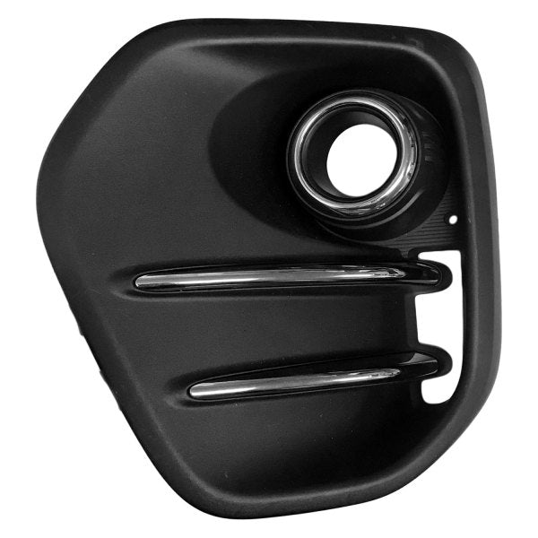 FOG LAMP BEZEL FR LH PTD BLACK W/CHROME MOULDING W/O LED FOGS FWD