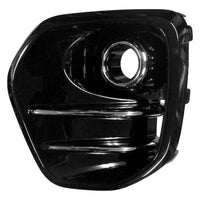 FOG LAMP BEZEL FR LH TEXTURED BLACK W/CHROME MOULDING W/O LED FOG FWD