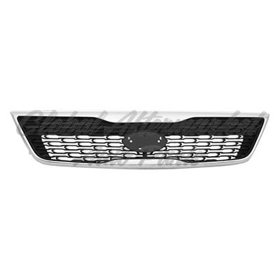 GRILLE PAINTED BLACK W/CHROME MOULDING