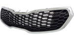 GRILLE PAINTED DARK SILVER W/CHROME MOULDING FOR EX — photo 2