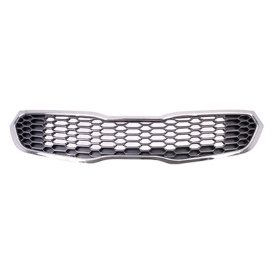 GRILLE PAINTED DARK SILVER W/CHROME MOULDING FOR EX