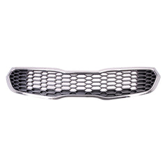 GRILLE PAINTED DARK SILVER W/CHROME MOULDING FOR EX