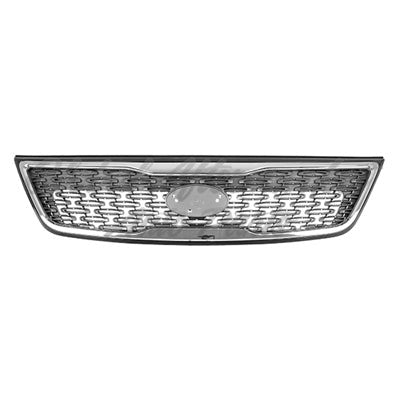 GRILLE PAINTED SILVER W/CHROME MLDG SX MODEL