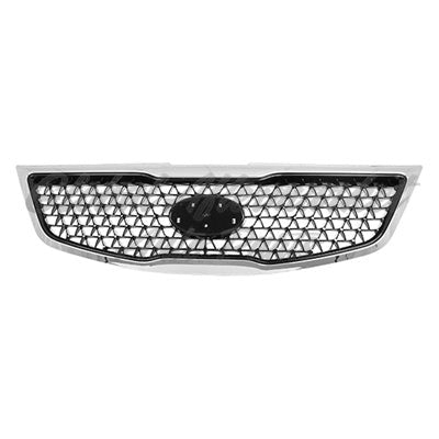 GRILLE W/CHROME MOULDING 2.4L PAINTED BLACK