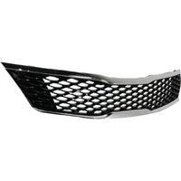 GRILLE GLOSSY BLACK MESH W/UPPER/LOWER CHROME MOULDING W/O ADAPTIVE CRUISE