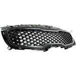GRILLE MATTE BLACK CENTER W/CHROME FRAME — photo 2