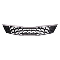 GRILLE PTD BLACK W/OUTER CHROME MOULDING S/EX MODEL