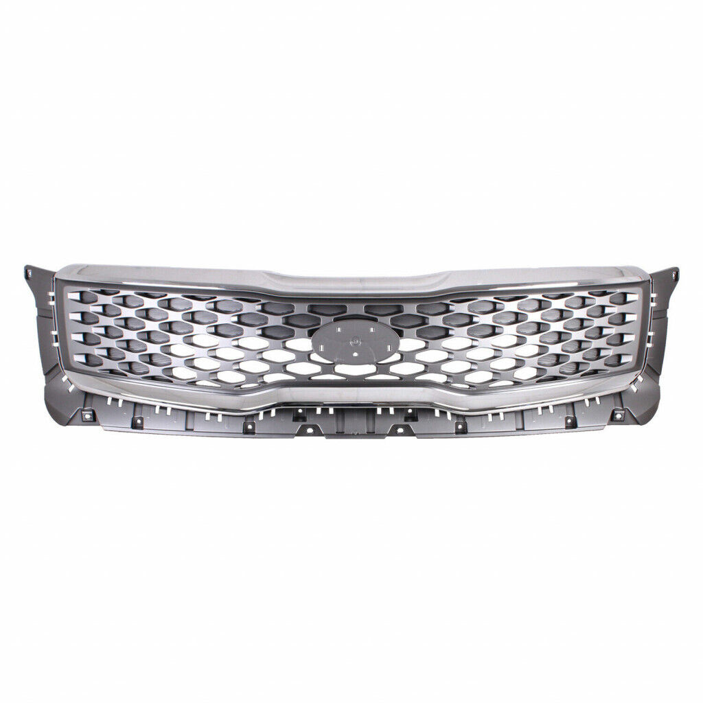 GRILLE FR PTD GRAY W/BRIGHT CHROME OUTER MOLDING