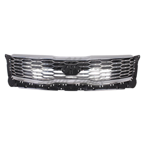 GRILLE FR SILVER W/SATIN CHROME OUTER MOLDING W/O CAMERA