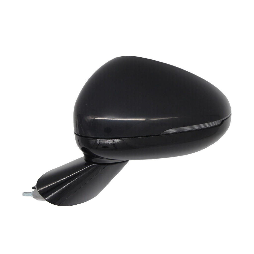 DOOR MIRROR LH POWER PTM HTD GLOSS BLACK W/BLIND SPOT/SIGNAL FITS GT