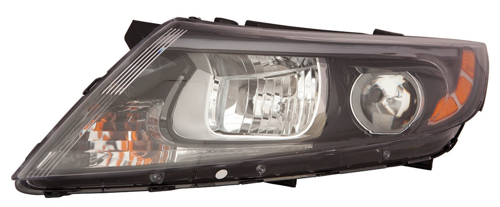 HEAD LAMP LH HALOGEN BLACK BEZEL W/O LED USA BUILT EX/LX CAPA