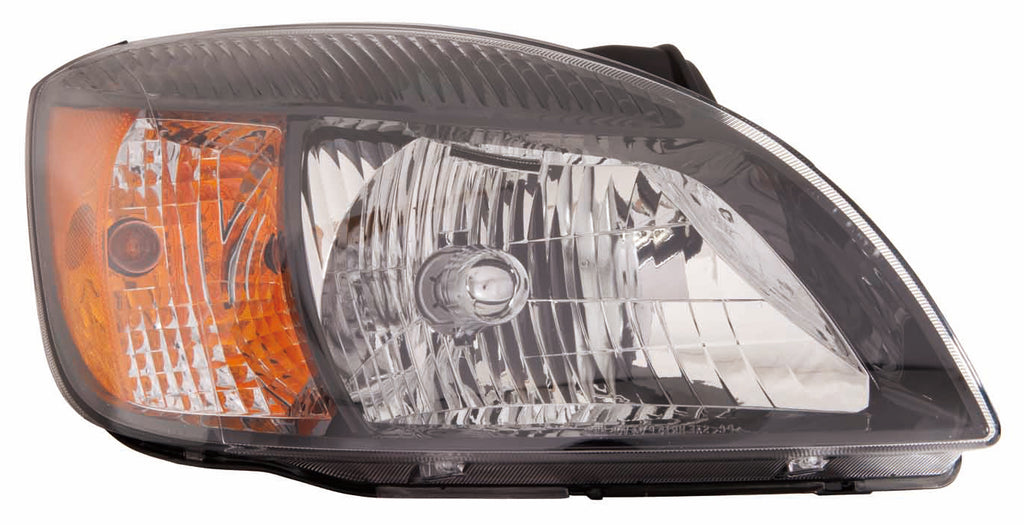 HEAD LAMP RH BLACK BEZEL CAPA