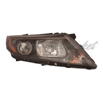 HEAD LAMP RH HALOGEN BLACK BEZEL W/LED USA BUILT — photo 1