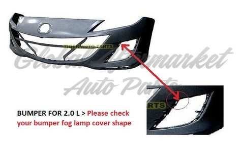 BUMPER FR 2.0L PRIMED W/BUMPER OVERLAP LH/RH INSERT