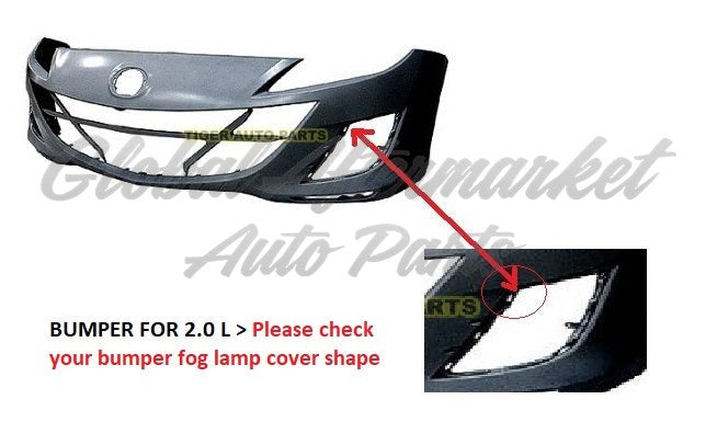 BUMPER FR 2.0L PRIMED W/BUMPER OVERLAP LH/RH INSERT