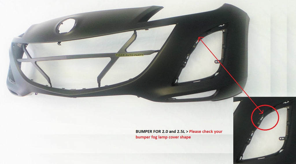 BUMPER FR 2.5/2.0L PRIMED W/FLUSH EDGE LH/RH INSERT