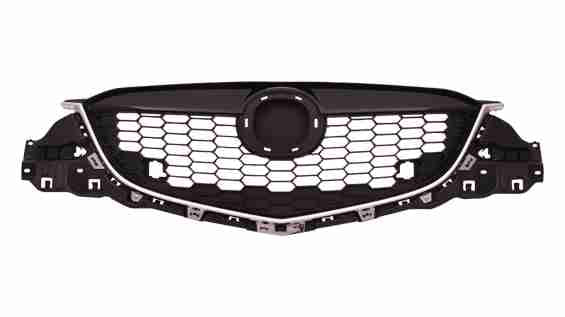 GRILLE PARTIAL PAINTED-BK W/CHROME MLDG