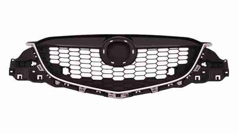 GRILLE PARTIAL PAINTED-BK W/CHROME MLDG