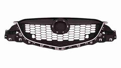 GRILLE PARTIAL PAINTED-BK W/CHROME MLDG