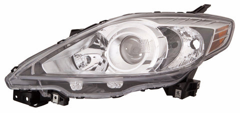 HEAD LAMP LH HALOGEN BLACK BEZEL CAPA