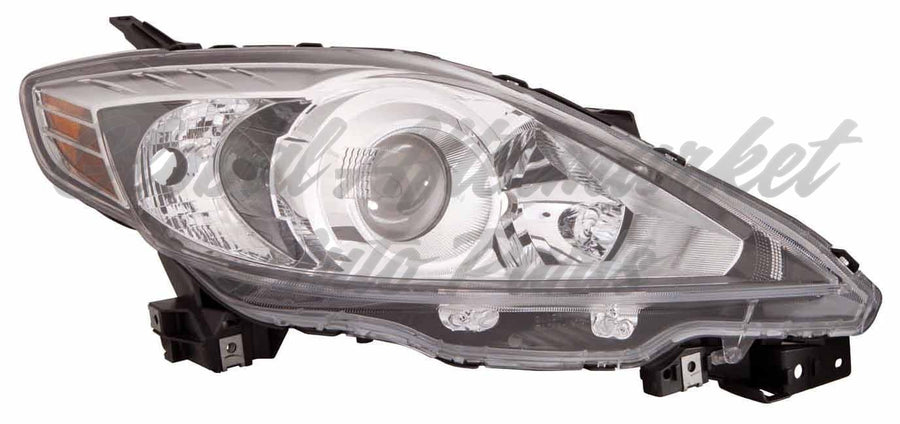 HEAD LAMP RH HALOGEN BLACK BEZEL HQ