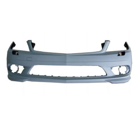BUMPER FR PRIMED W/WASHER/AMG W/O CHROME/LED SLOTS/PARK HOLES