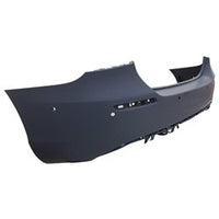 BUMPER RR PRIMED W/TOW HOOK COVERS/ 4 SENSORS W/O AMG