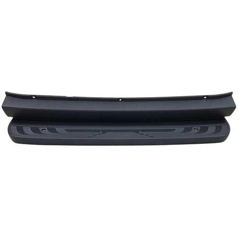 BUMPER RR TEXTURED DARK GRAY / BLACK W/STEP W/O HITCH / PARK ASSIST SENSOR