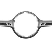 GRILLE MOLDING CENTER SILVER SINGLE BAR STYLE W/O CAMERA