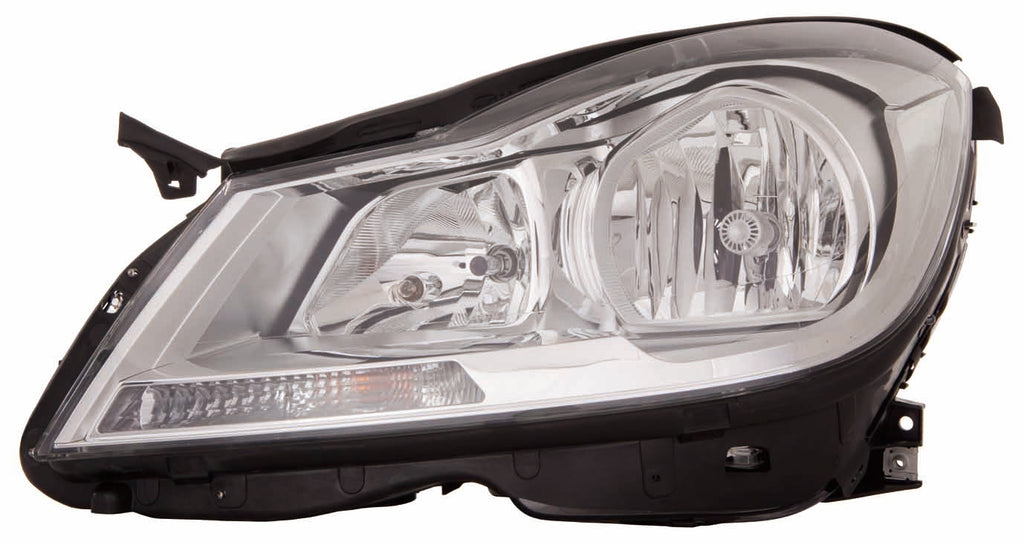 HEAD LAMP LH HALOGEN CHROME HOUSING SDN W/O CORNERING LAMP CAPA