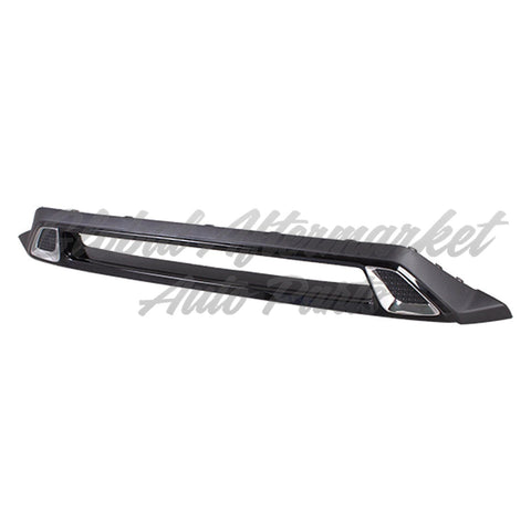 BUMPER TRIM FR PARTIALLY PTD BLACK W/CHROME MOLDING