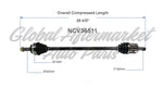 C V AXLE LH 4CYL 2.2L 80-3126 — photo 5