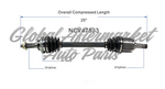 C V AXLE LH 4CYL 1.8L 1.5L 80-3307 — photo 5