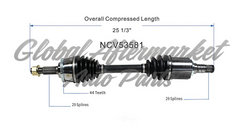 C V AXLE LH V6 3.5L