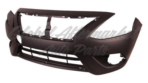 BUMPER FR PRIMED W/CHROME MOULDING PTM CAPA