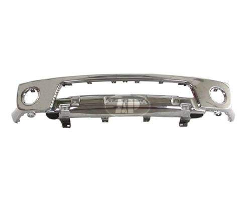 BUMPER FACE BAR FR CHROME WITH FOG LAMP HOLE W/O OFF ROAD STEEL