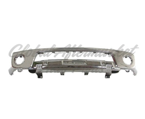 BUMPER FACE BAR FR CHROME W/FOG LAMP HOLE STEEL CAPA