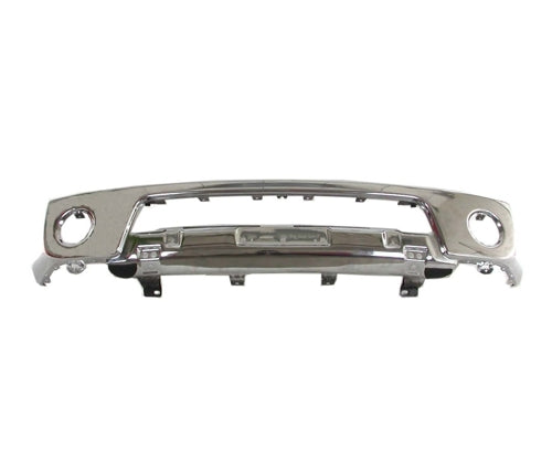 BUMPER FACE BAR FR CHROME W/FOG LAMP HOLE STEEL
