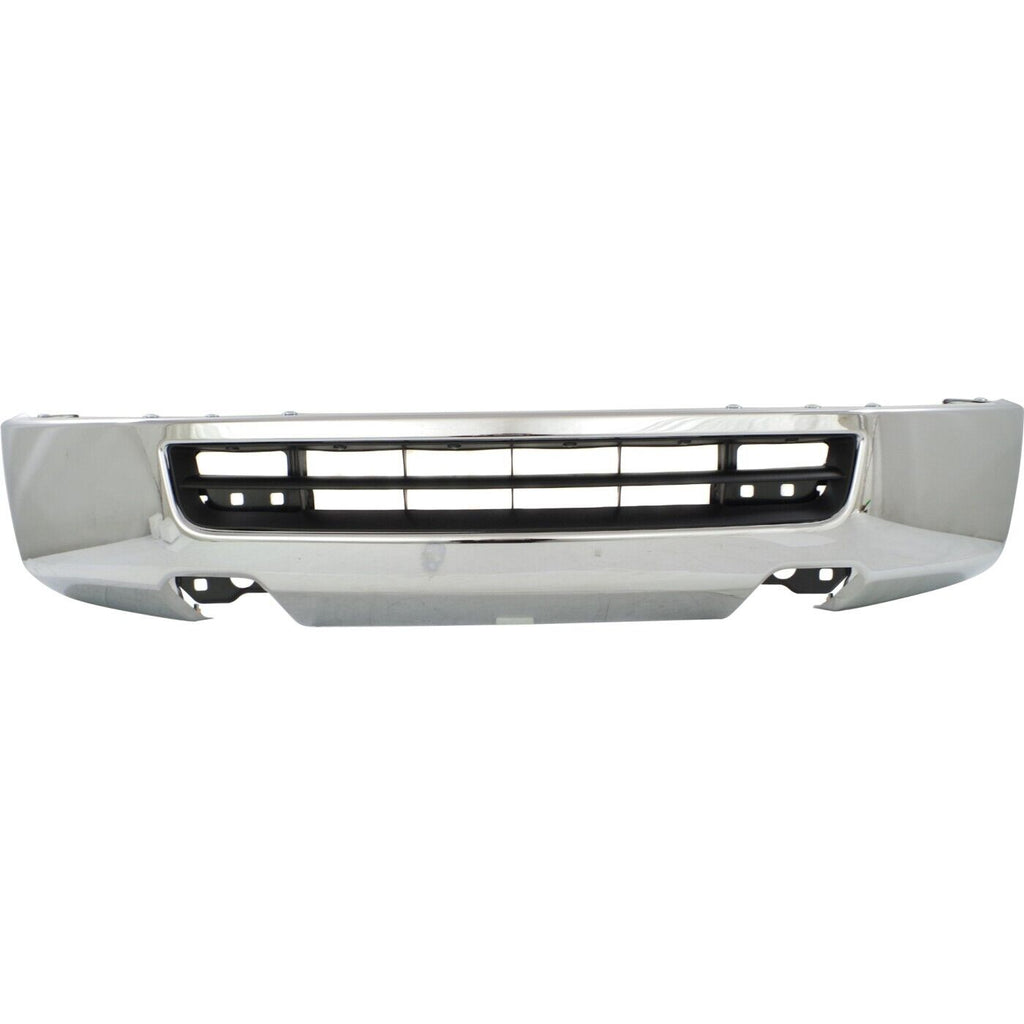 BUMPER FACE BAR FR CHROME W/O FOG LAMPS STEEL