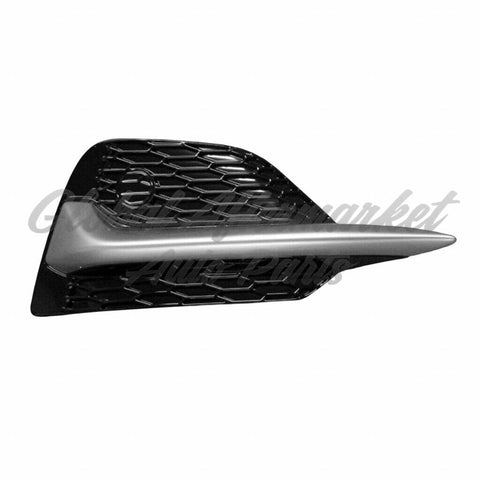 GRILLE LOWER FR RH PTD BLACK W/SILVER MOLDING