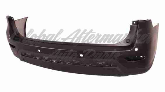 BUMPER RR PARTIAL PRIMED BLACK W/SENSOR HOLE W/O HITCH HOLE CAPA