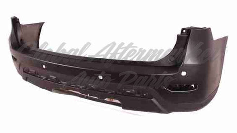 BUMPER RR PARTIAL PRIMED BLACK W/SENSOR HOLE W/HITCH HOLE CAPA