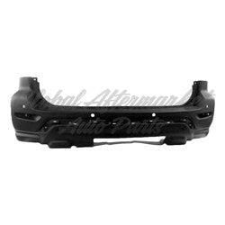 BUMPER RR PRIMED W/TEXTURED LOWER W/SENSOR/TRAILER HITCH CAPA