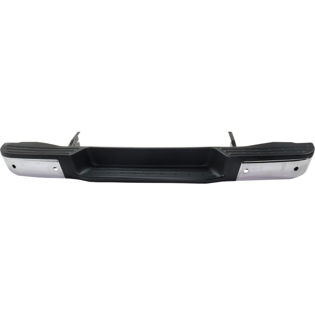 BUMPER STEP FACE BAR RR CHROME W/SENSOR STEEL