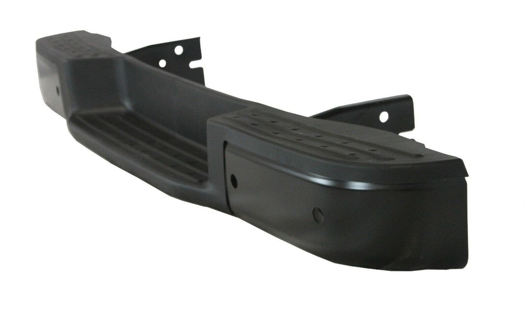 BUMPER STEP FACE BAR RR BLACK W/SENSOR STEEL