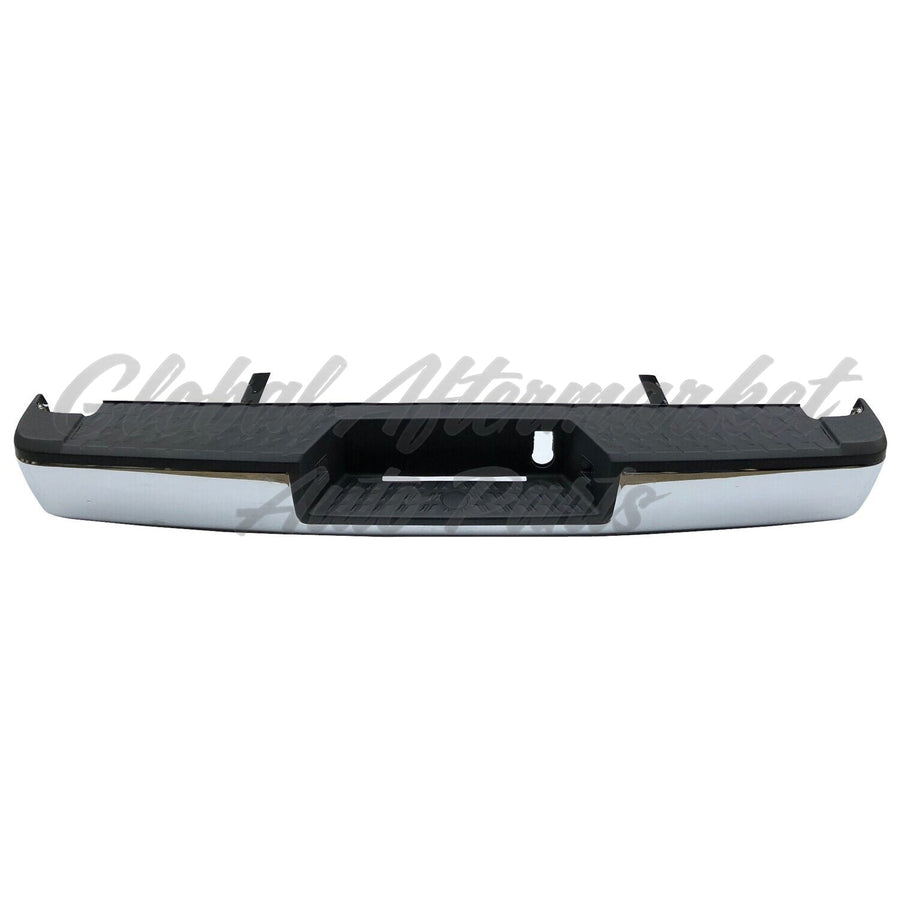 BUMPER RR ASSY CHROME W/FACE BAR/STABILIZER BAR/PAD W/O PARK ASSIST SENSOR/HITCH